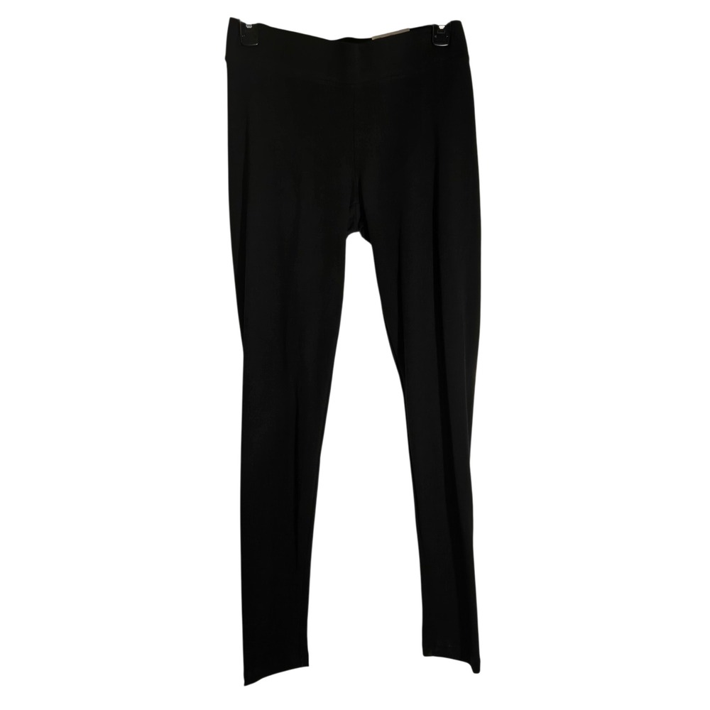 Basic‎ Black Leggings Womens Stretchy Comfort Activewear Everyday Pants PXS